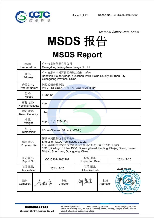 MSDS Certified